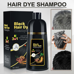 Cosmpro Black Hair Dye Shampoo requires no pre-mixing for easy at-home color.