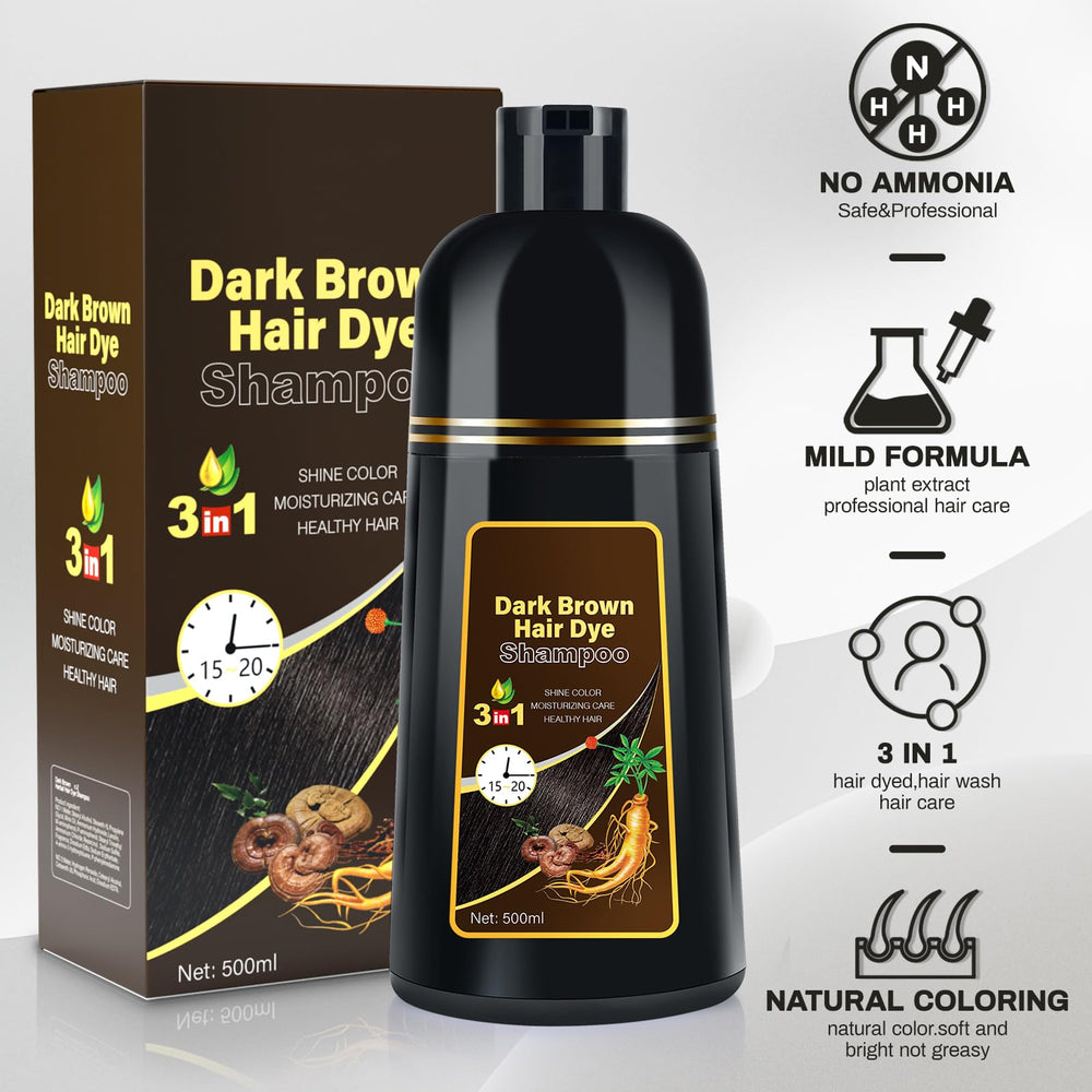 Cosmpro Dark Brown Dye Shampoo gloves highlight mess-free, skin-safe application.