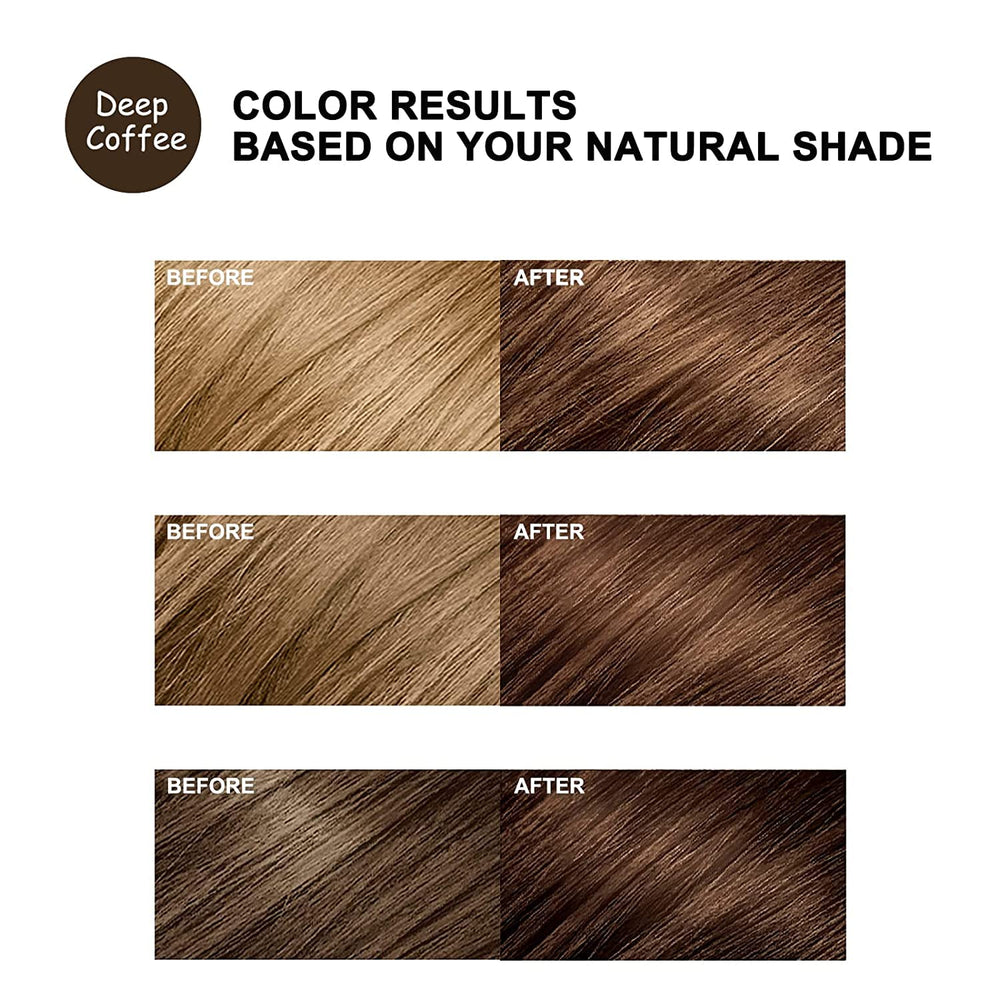 Cosmpro gray hair coverage before and after color results.
