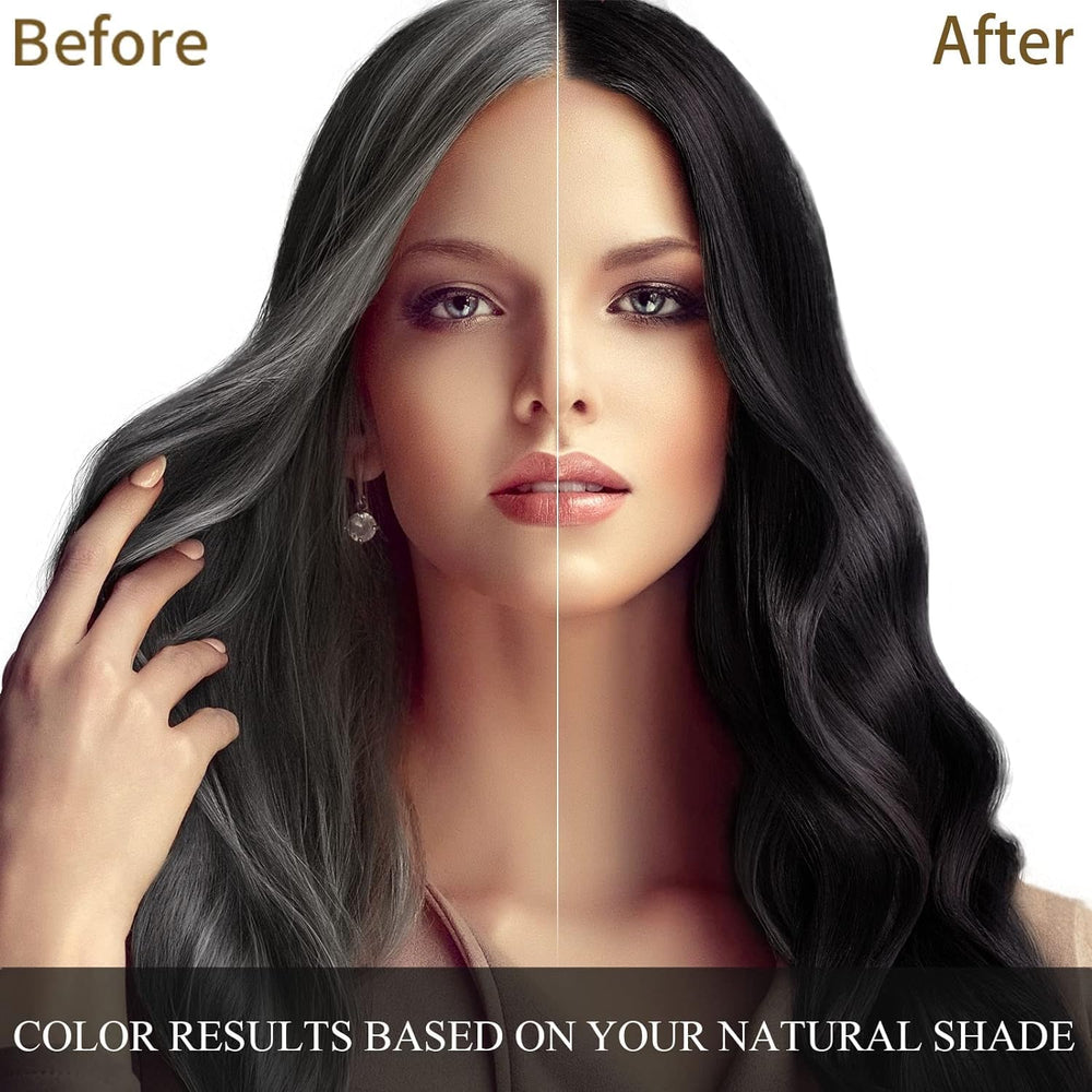 Cosmpro gray hair coverage progress showing natural color