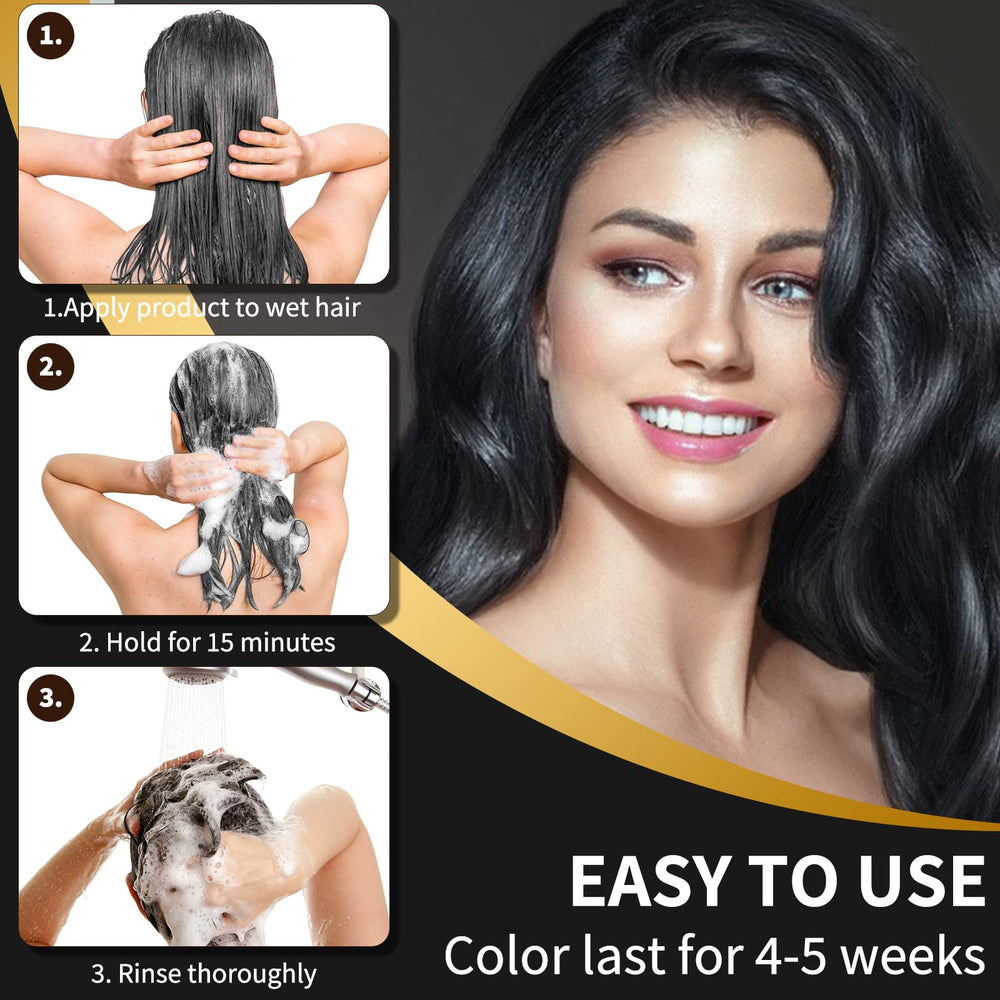 COSMTEK Black Dye Shampoo beard coverage demonstrates multipurpose use for facial hair.
