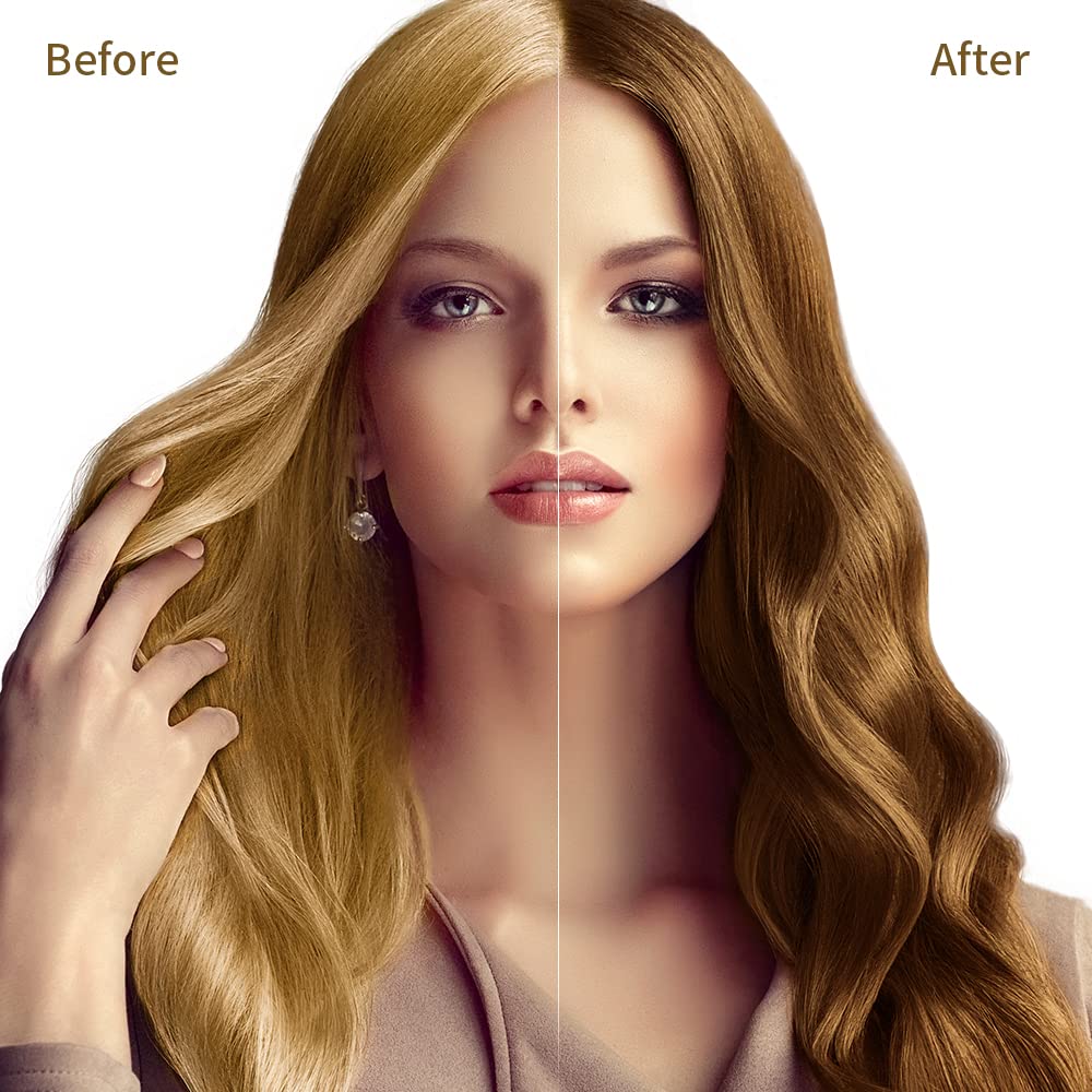 COSMTEK Chestnut Brown swatch demonstrates subtle, temporary color on hair
