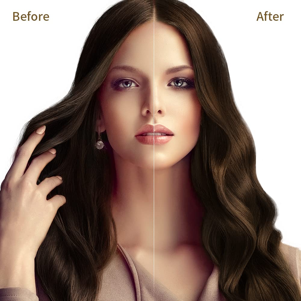 COSMTEK Instant Hair Color Shampoo gloves during application for mess-free color experience