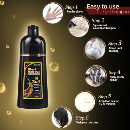 COSMTEK semi-permanent color shampoo lather demonstrates ammonia-free color and conditioning.
