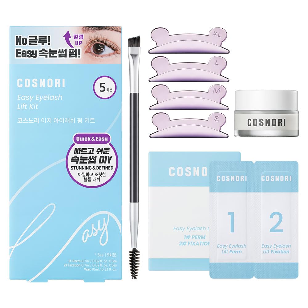 COSNORI Easy Eyelash Lift Kit packaging for convenient at-home lash care.