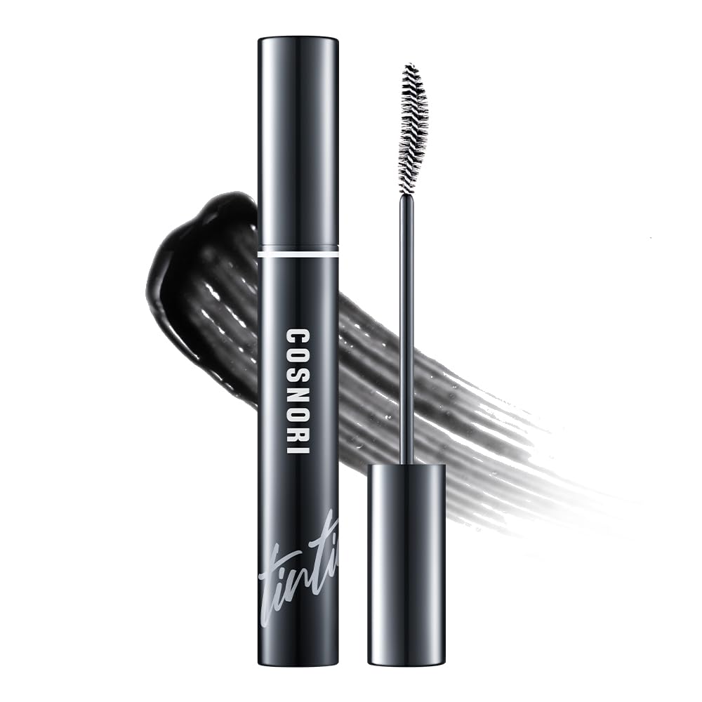 cosnori eyelash tinting serum 01 deep black bottle close-up showing bold black tint
