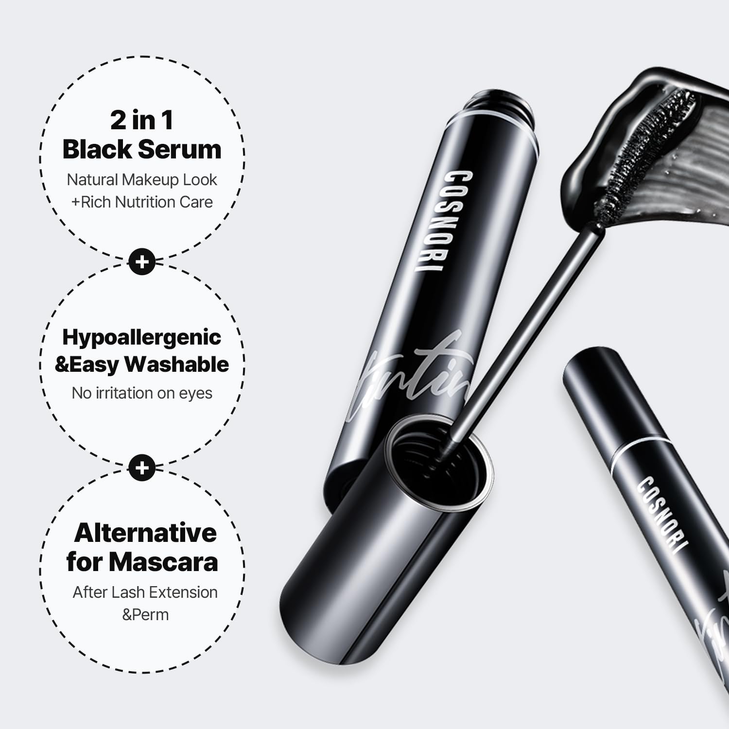 cosnori eyelash tinting serum after-perm care for longer-lasting curl and definition
