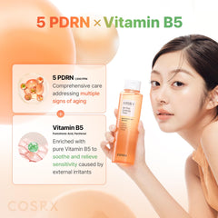 COSRX 5 PDRN B5 Toner dispense view – easy, even application for daily use.