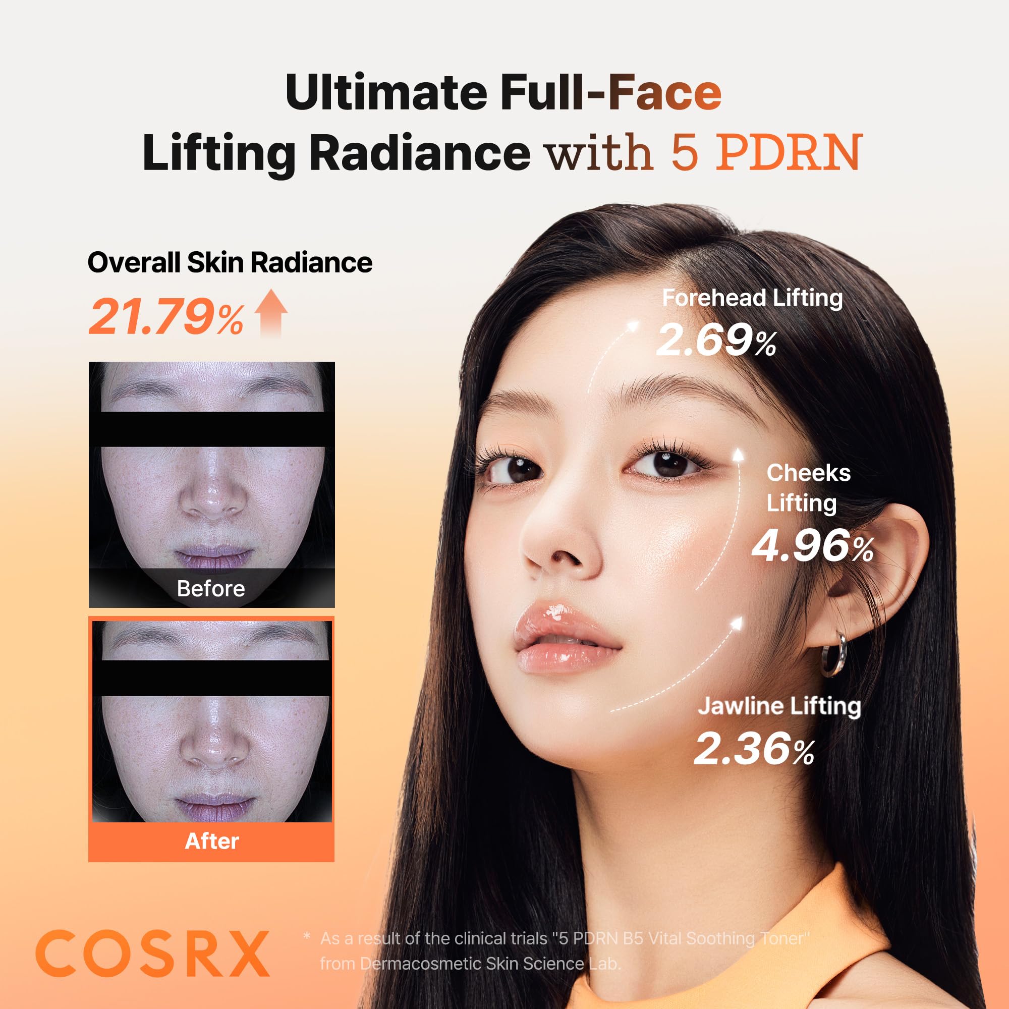 COSRX 5 PDRN B5 Toner pour-angle – quick splash of hydration after cleansing.