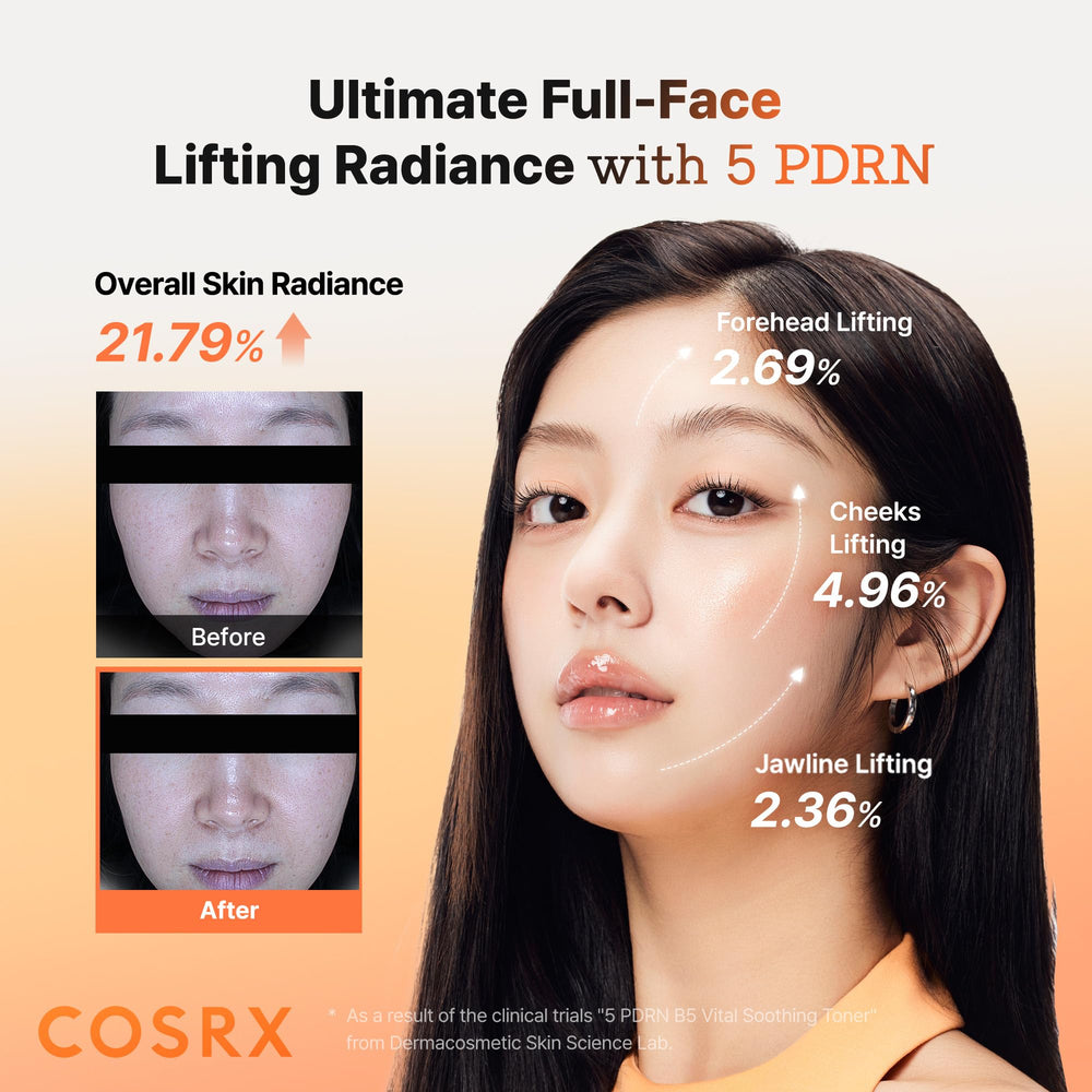 COSRX 5 PDRN B5 Toner pour-angle – quick splash of hydration after cleansing.