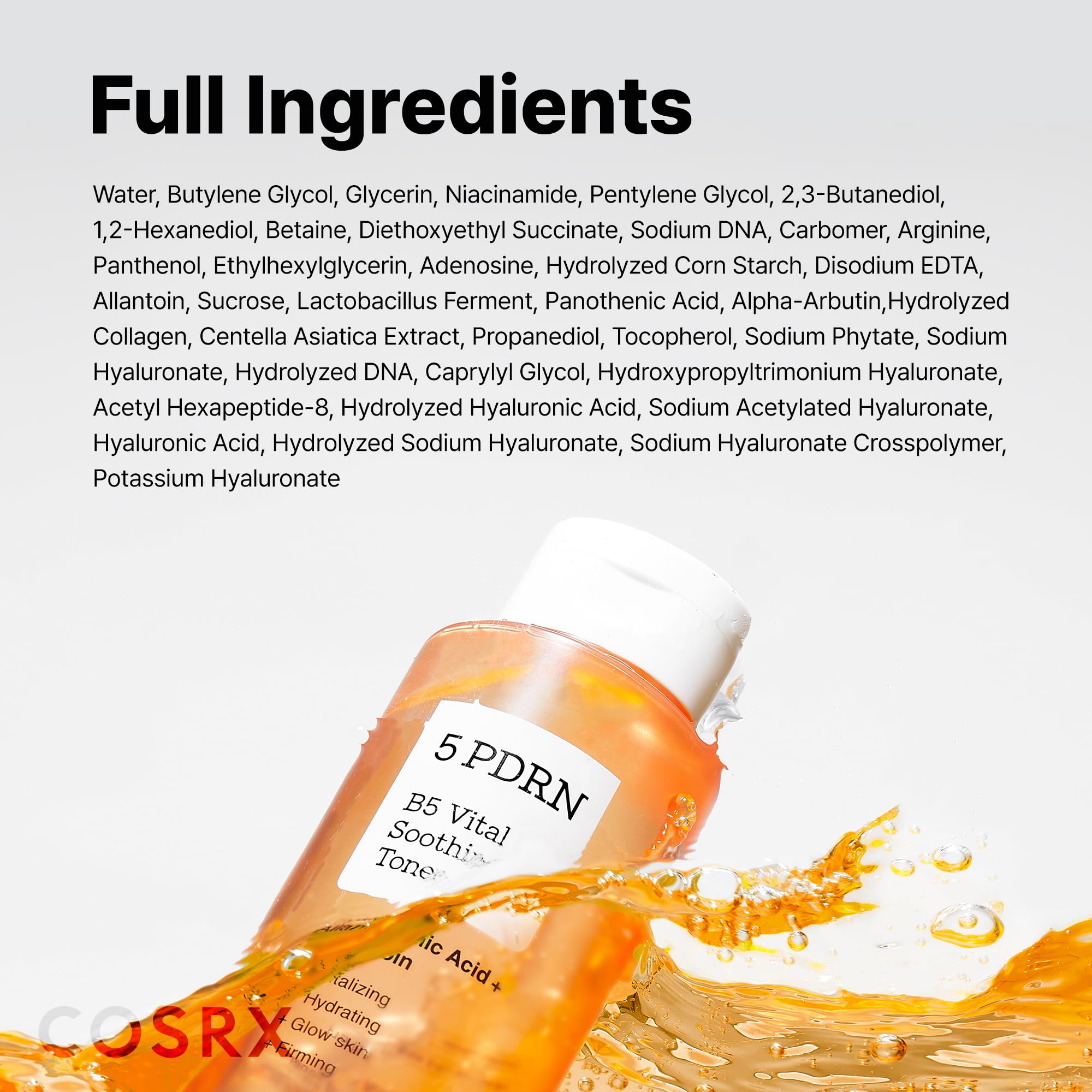 COSRX 5 PDRN B5 Toner skincare routine – pairs with serums for balanced hydration.