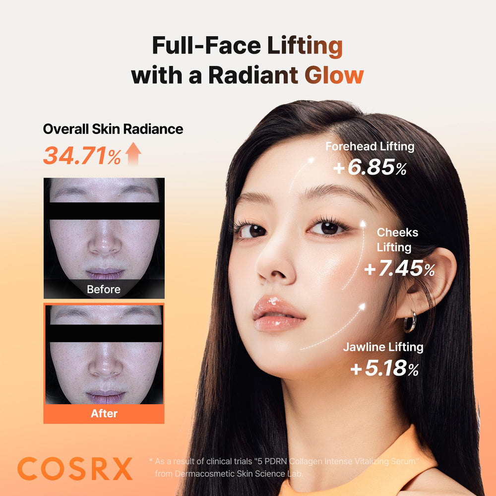 COSRX 5PDRN serum application on hand suggests easy, poised skincare ritual