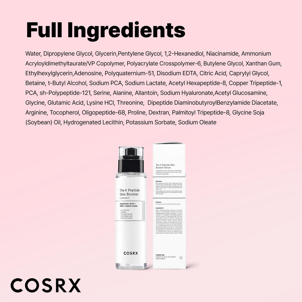 COSRX 6X Peptide Collagen Booster stocking-stuffer packaging shown for gifting