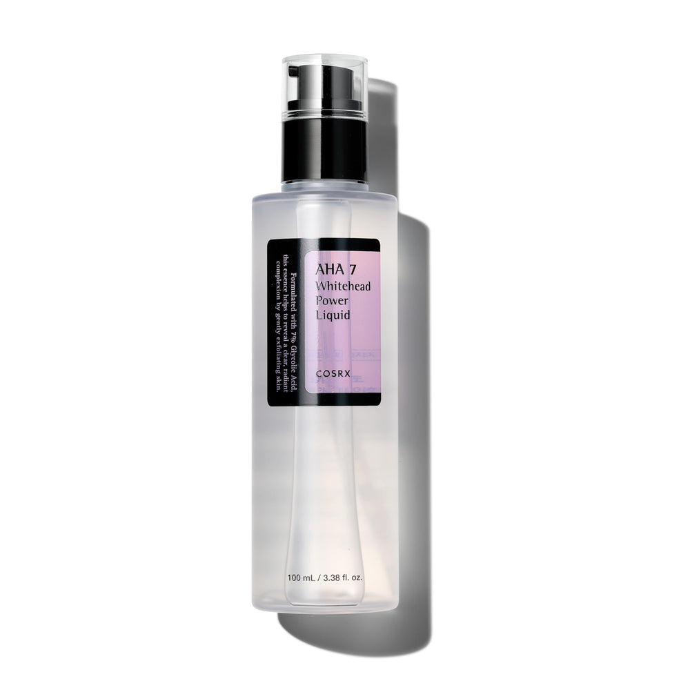 COSRX 7% Glycolic Acid bottle pour shows precise dosing for gentle exfoliation