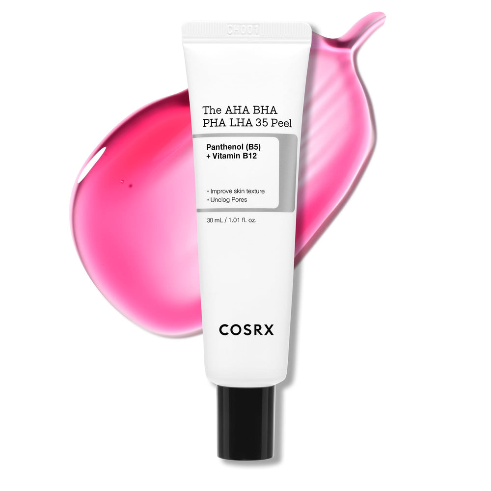 COSRX AHA BHA PHA LHA 35% Peel bottle for gentle exfoliation and smoother, brighter skin