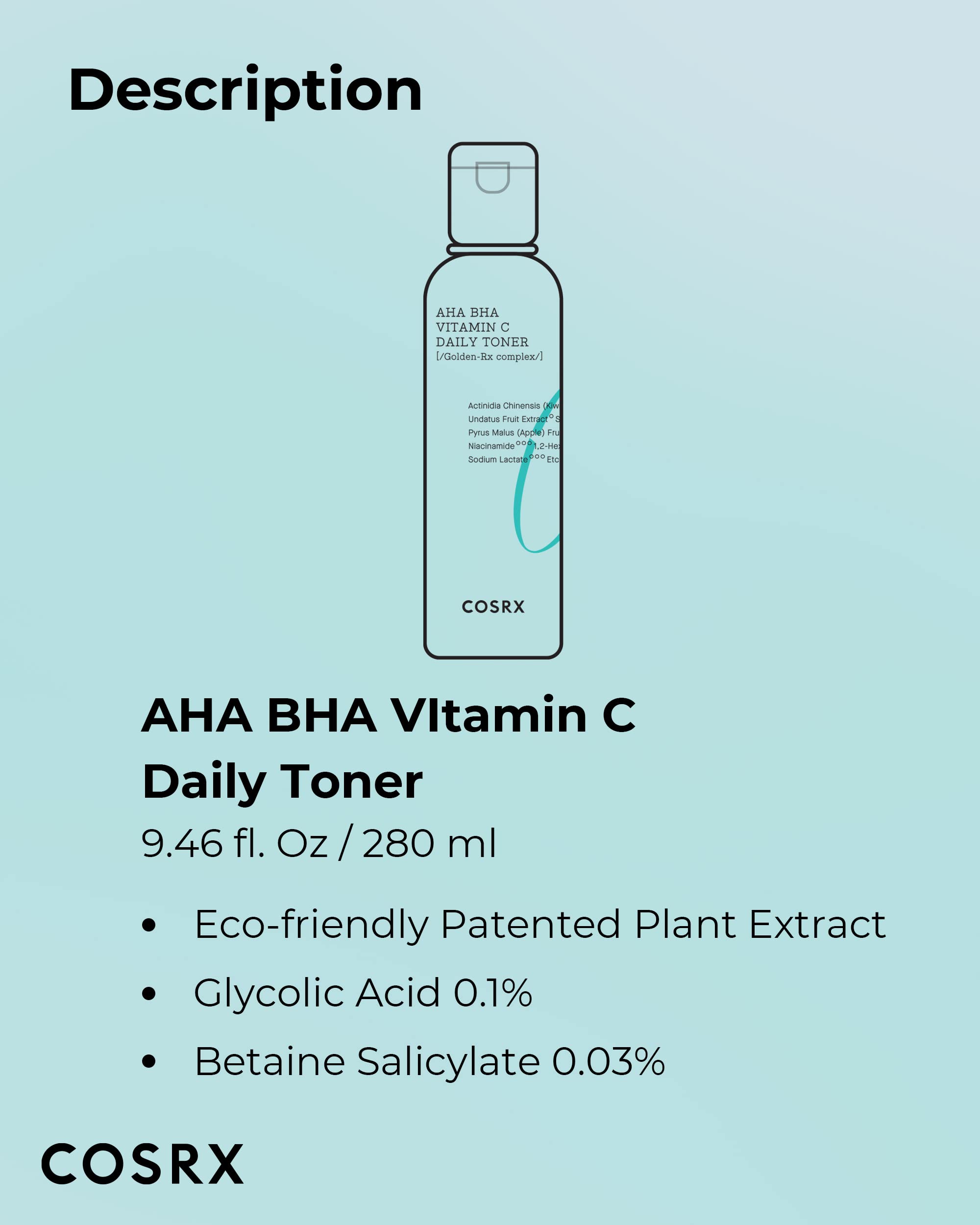 COSRX ABC Daily Toner applied with cotton pad for absorption.