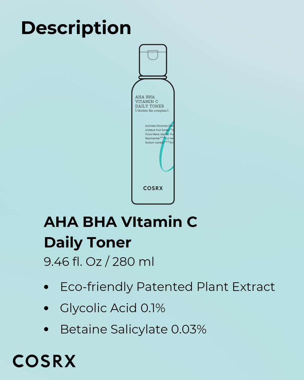 COSRX ABC Daily Toner applied with cotton pad for absorption.