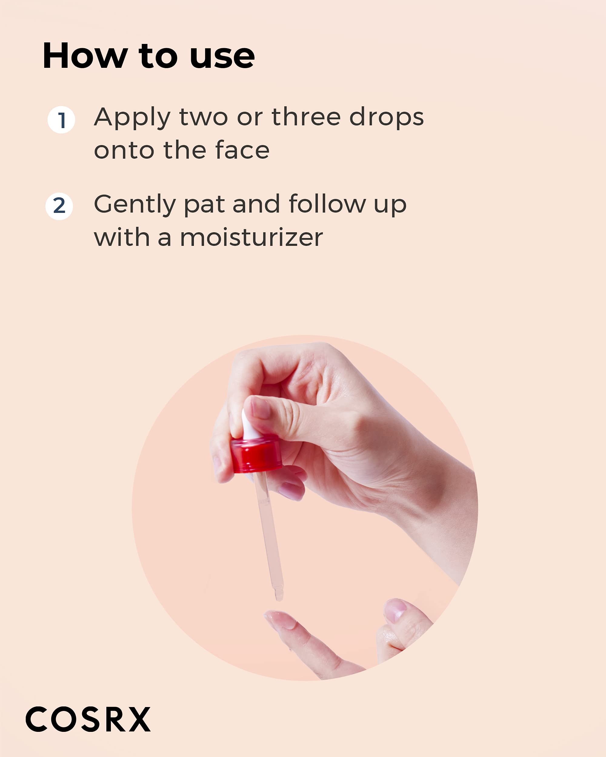 COSRX AC Collection serum on skin during application for post-acne care