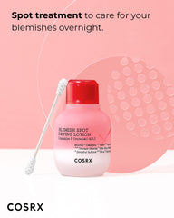 COSRX ingredients label highlights calamine, zinc oxide, and salicylic acid for blemish control.
