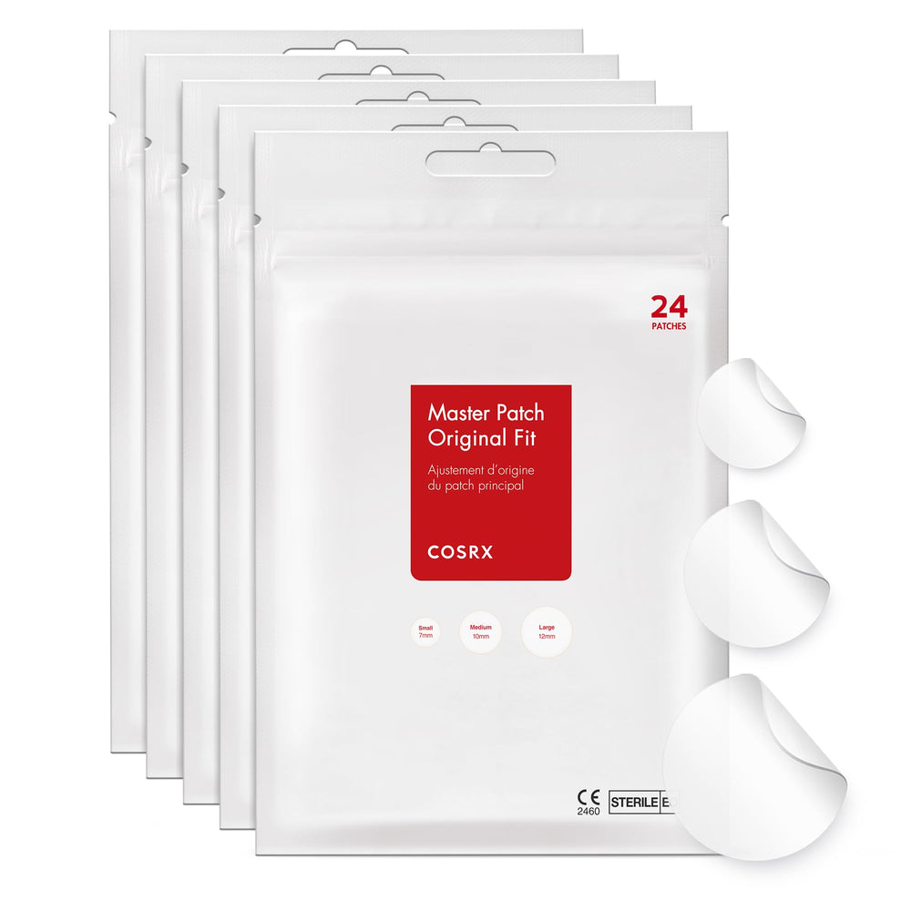 COSRX acne pimple patch absorbing hydrocolloid close-up for faster healing