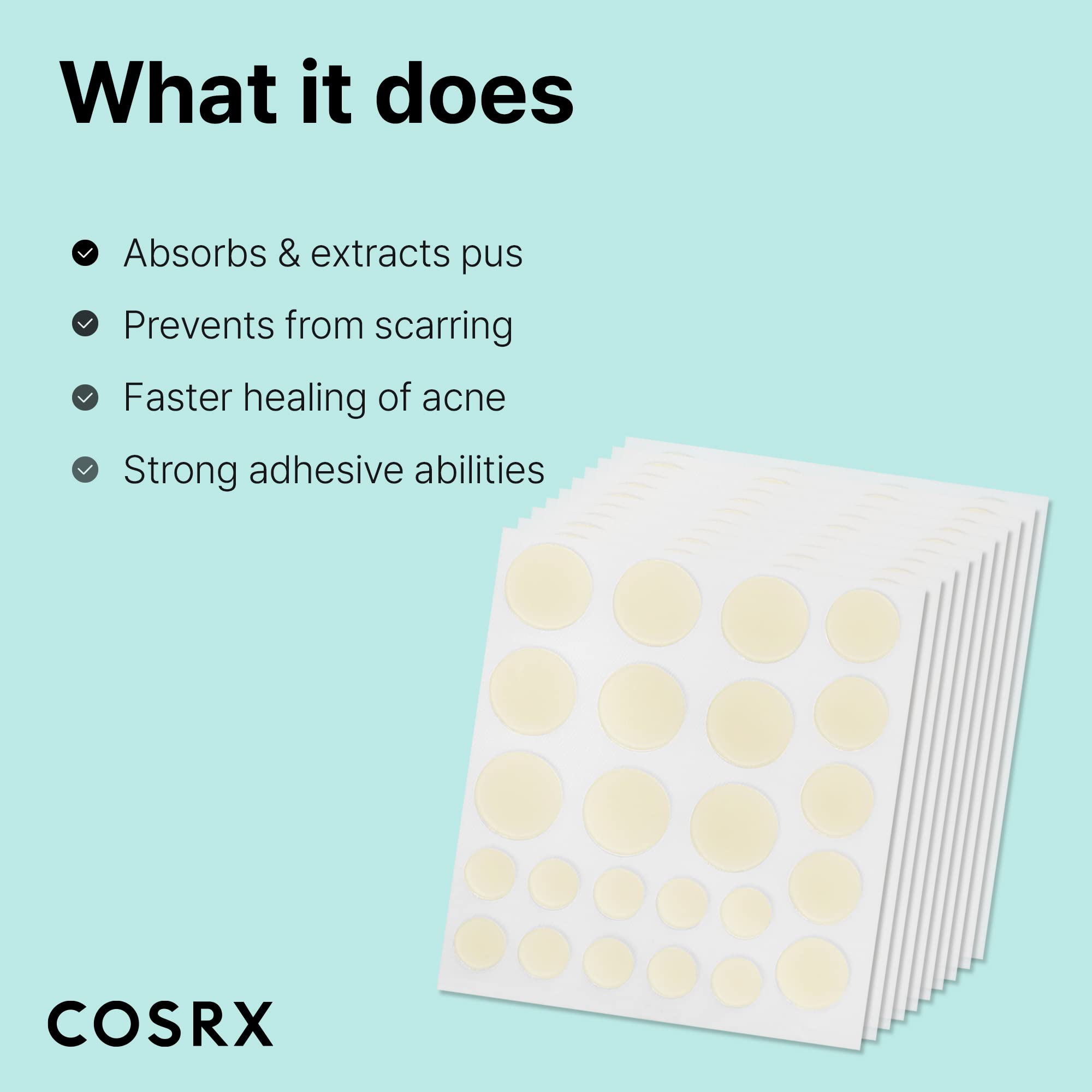 COSRX Acne Pimple Patch application step closeup showing cleansing and patching for best results