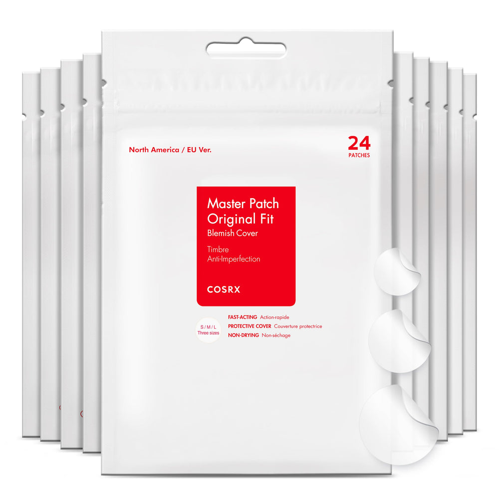 COSRX Acne Pimple Patch original three sizes cover multiple blemishes for versatile breakout care