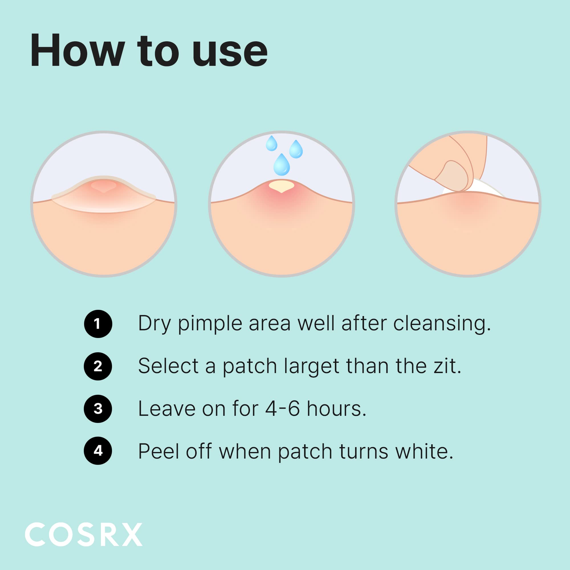 COSRX Acne Pimple Patch packaging emphasizes cruelty-free status and 24-patch value