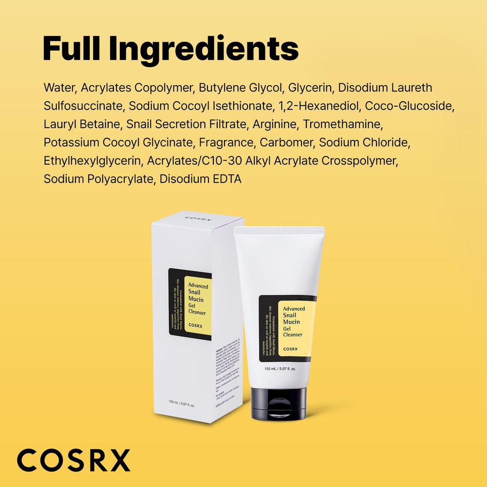 COSRX Advanced Snail Mucin Gel Cleanser stock-ready gift image appeals to stocking stuffers.
