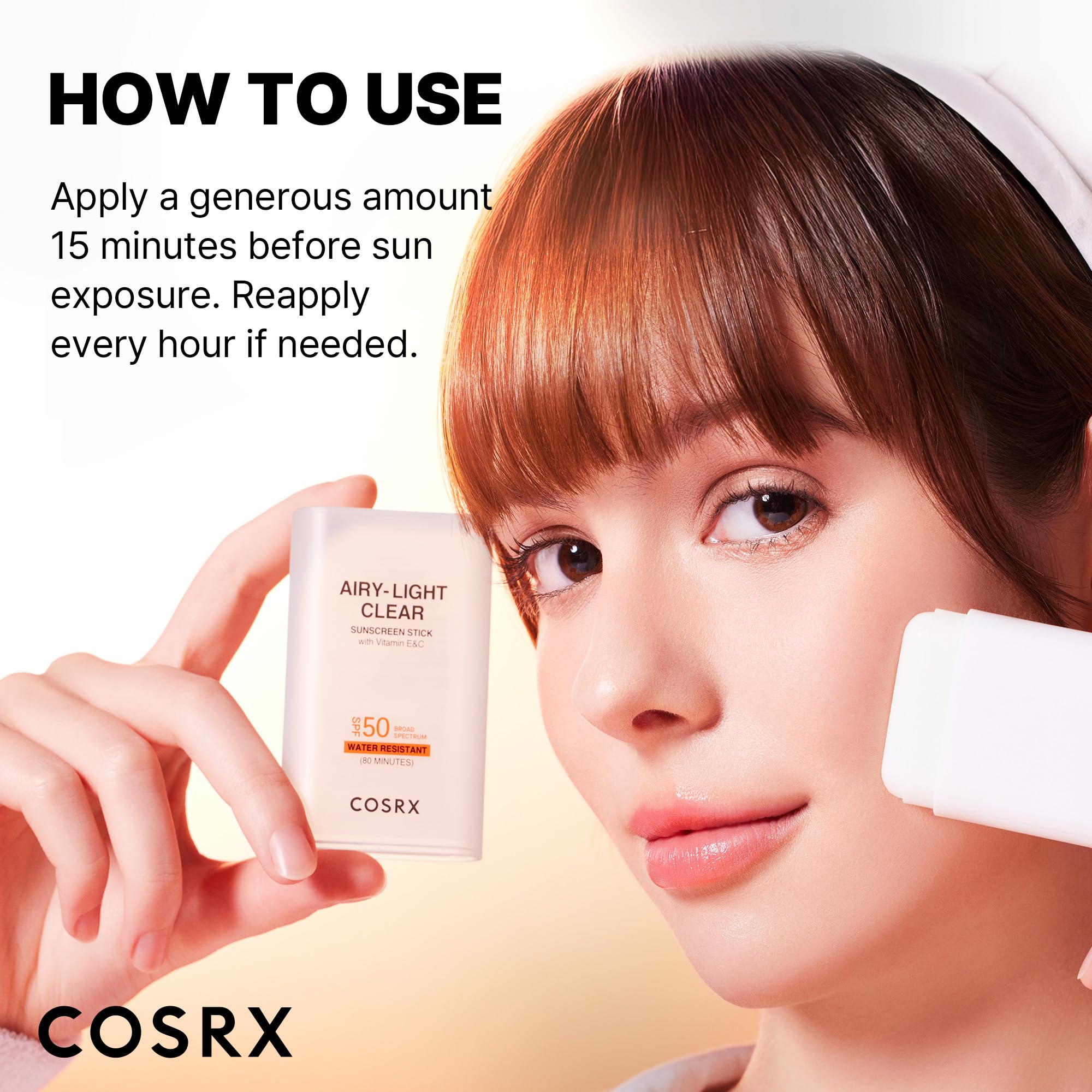 COSRX Airy-Light hydration from hyaluronic acid during sun exposure.
