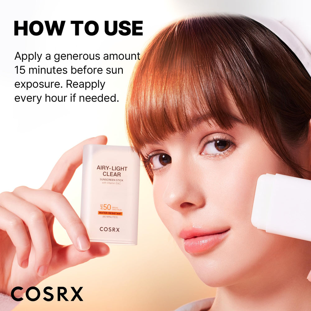 COSRX Airy-Light hydration from hyaluronic acid during sun exposure.