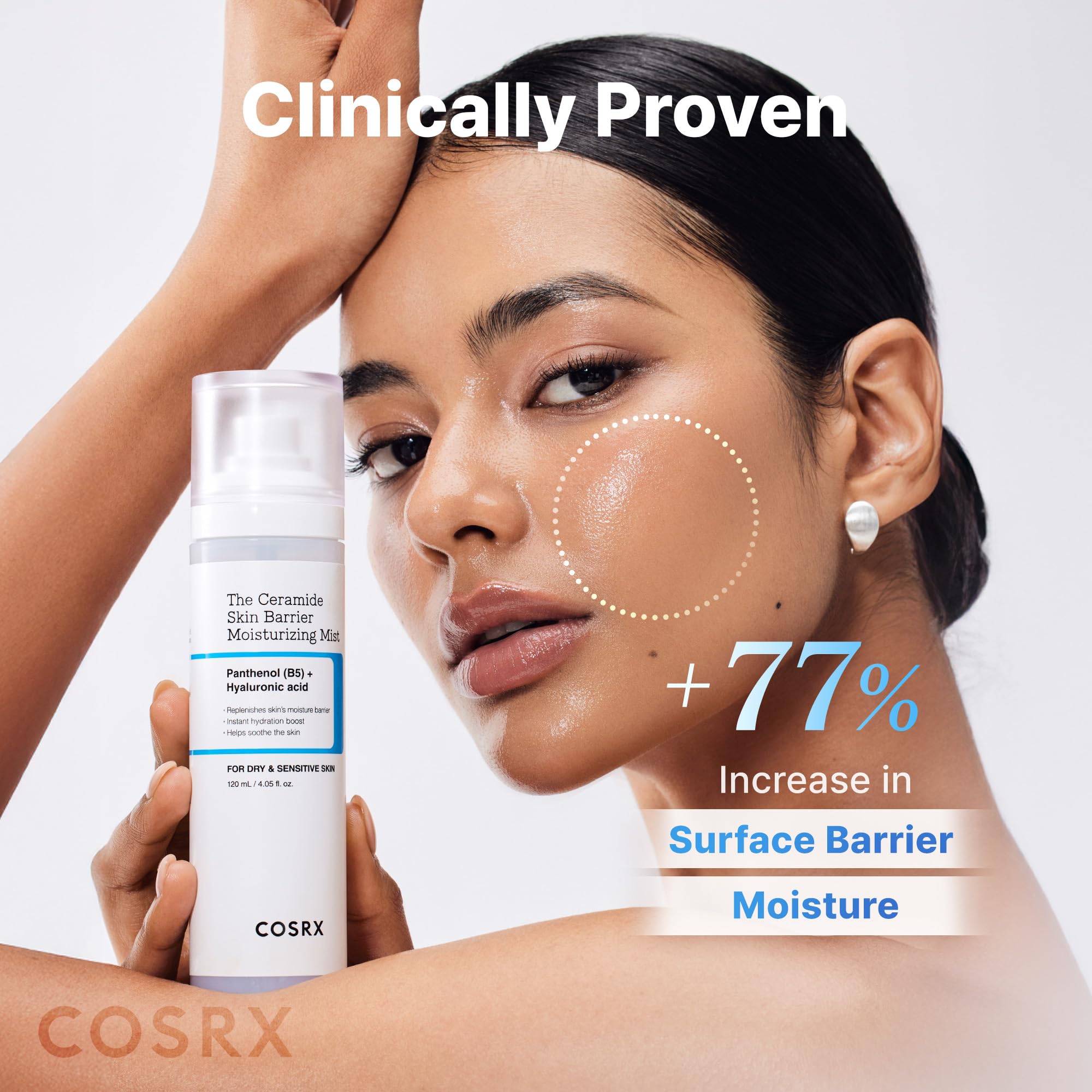 COSRX Barrier Cream Face Mist makeup prep shot for pre makeup hydration