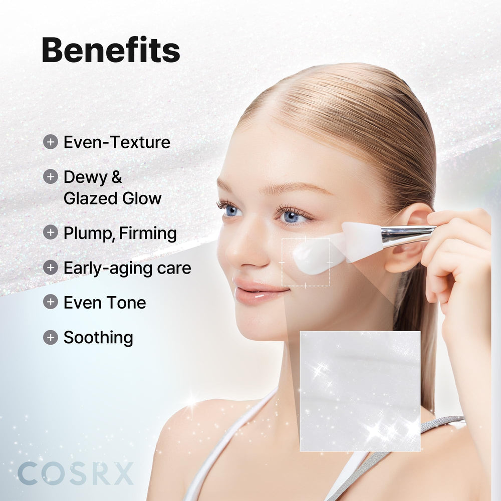 COSRX before-and-after comparison showing improved texture and reduced pores