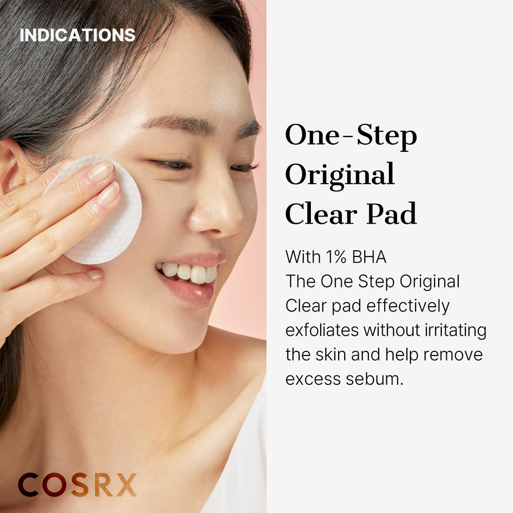 COSRX BHA Toner Pads embossed-pad close-up illustrating exfoliation and toning.