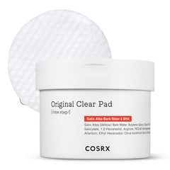 COSRX BHA Toner Pads packaging showing 70 sheets for exfoliation and pore refinement.