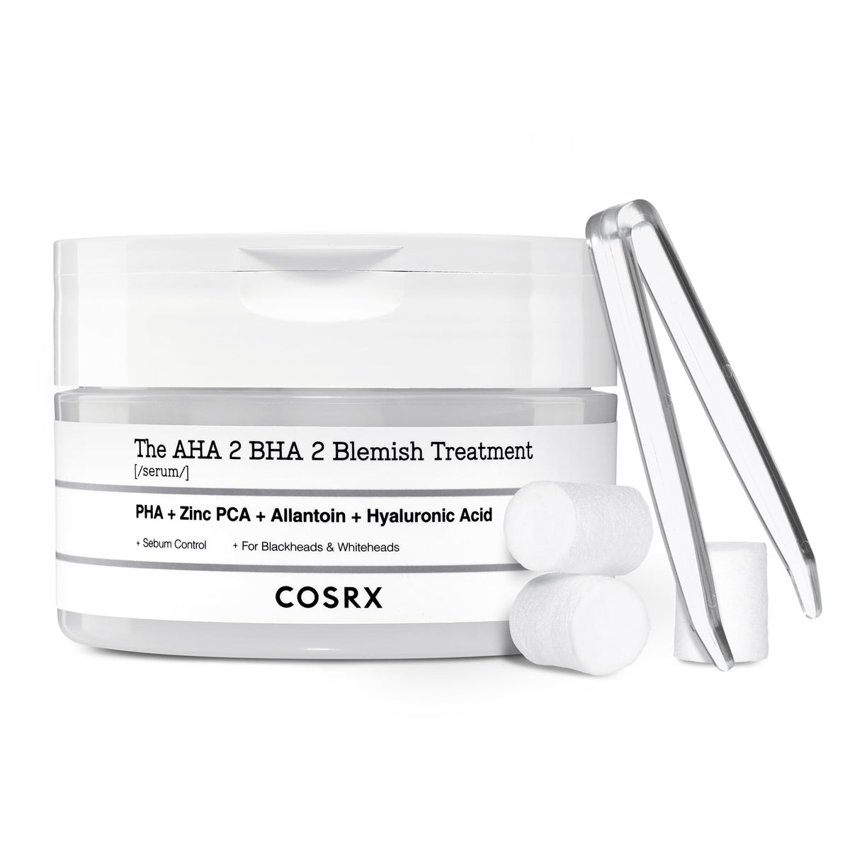 COSRX blemish serum bottle with concentrated AHA/BHA formula for targeted treatment