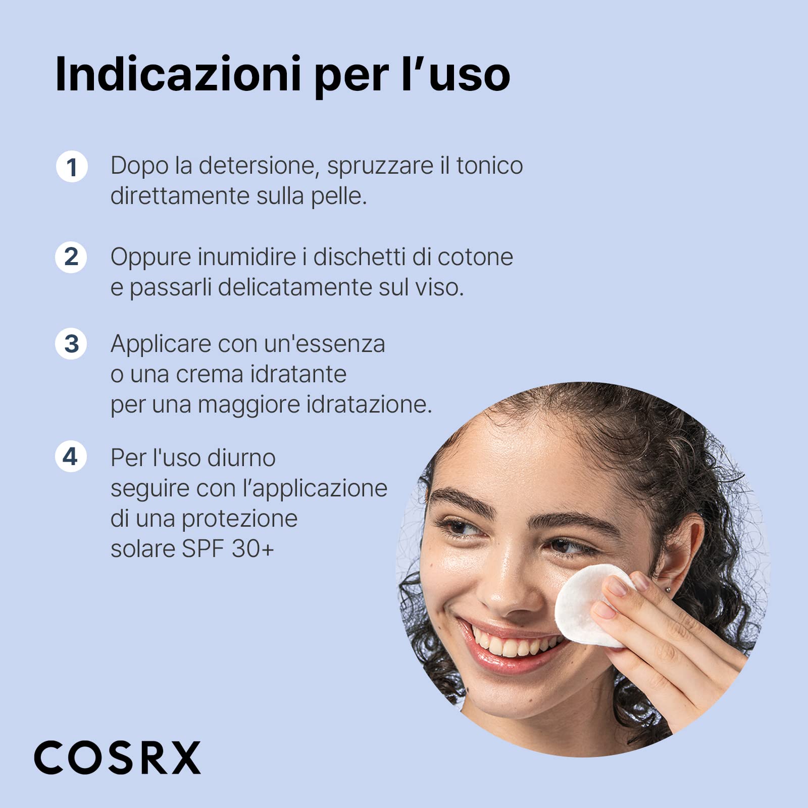 COSRX clarifying toner texture close-up suggests brighter, even skin potential.