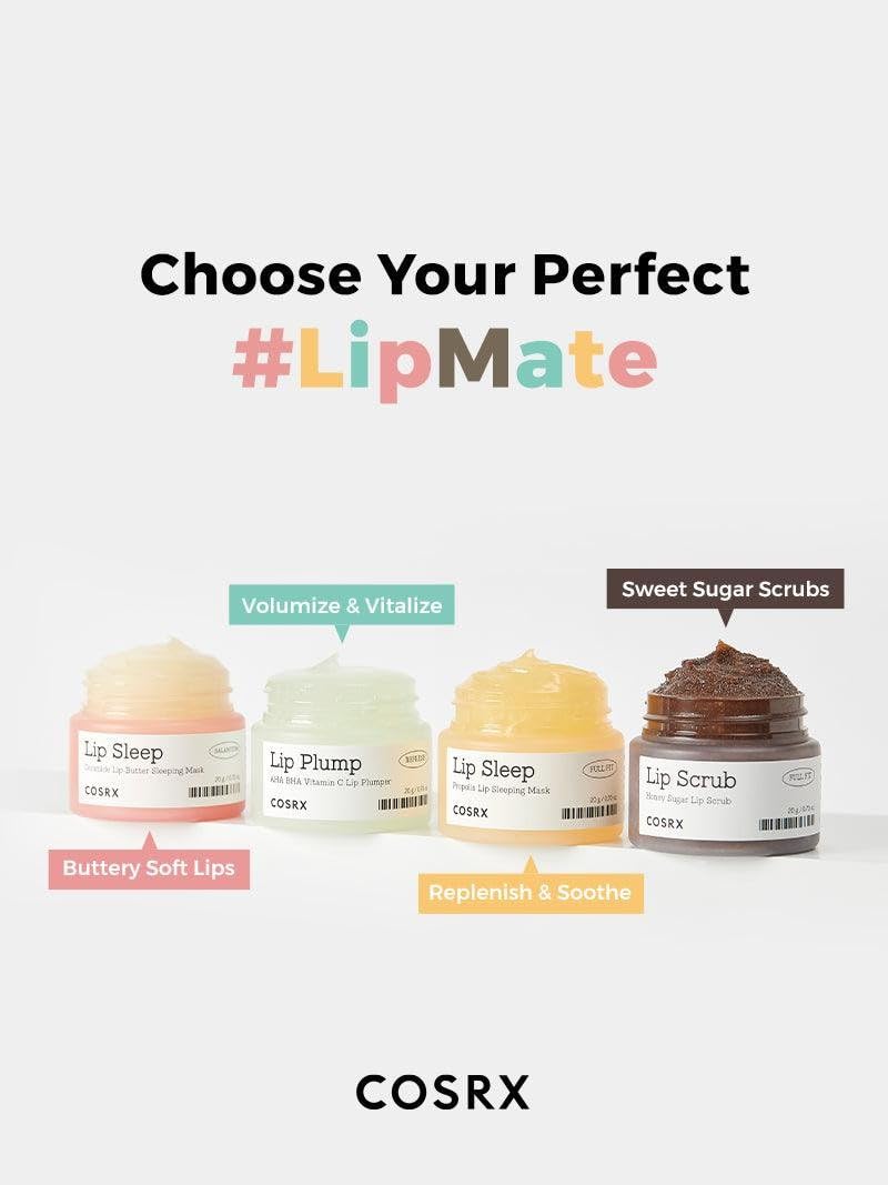 COSRX clean beauty label confirms hypoallergenic, fragrance-free formula for sensitive lips.