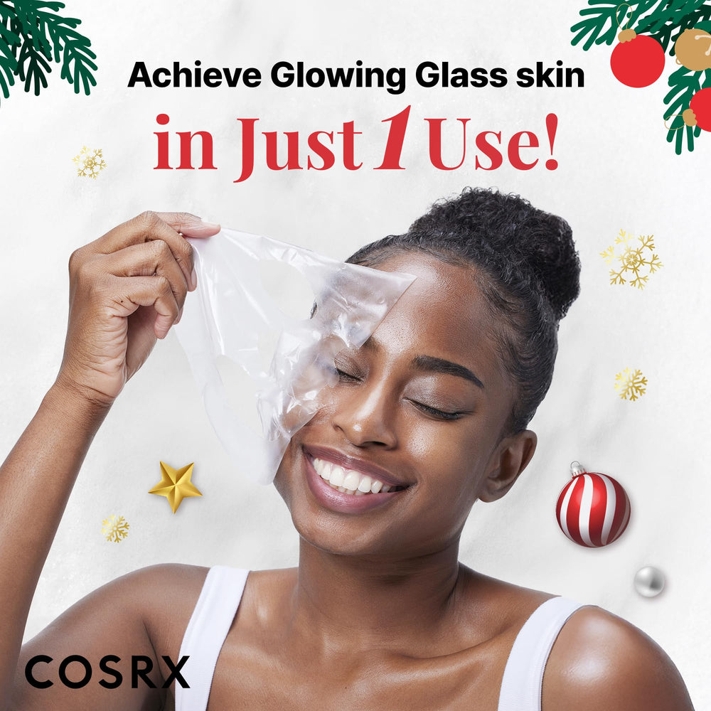 COSRX Collagen mask worn during at-home routine for soothing refreshment