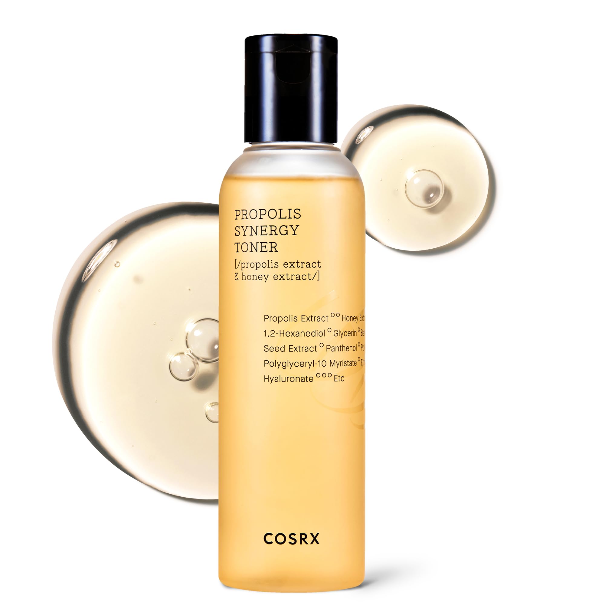 COSRX Full Fit Propolis Synergy Toner bottle closeup for hydrating skin prep