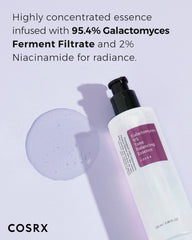 COSRX Galactomyces Toner applied to facial skin for soothing hydration.