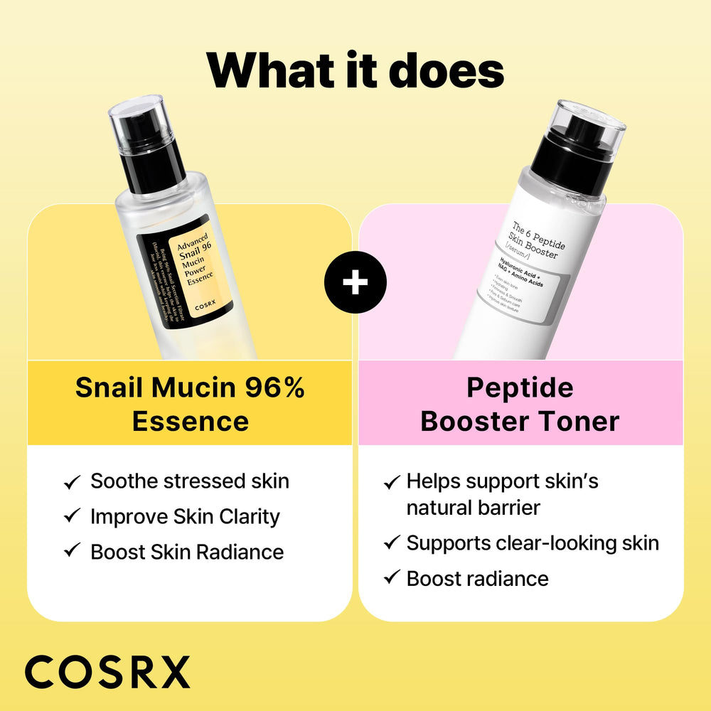 COSRX gift-set packaging showcases premium Korean skincare for gifting.