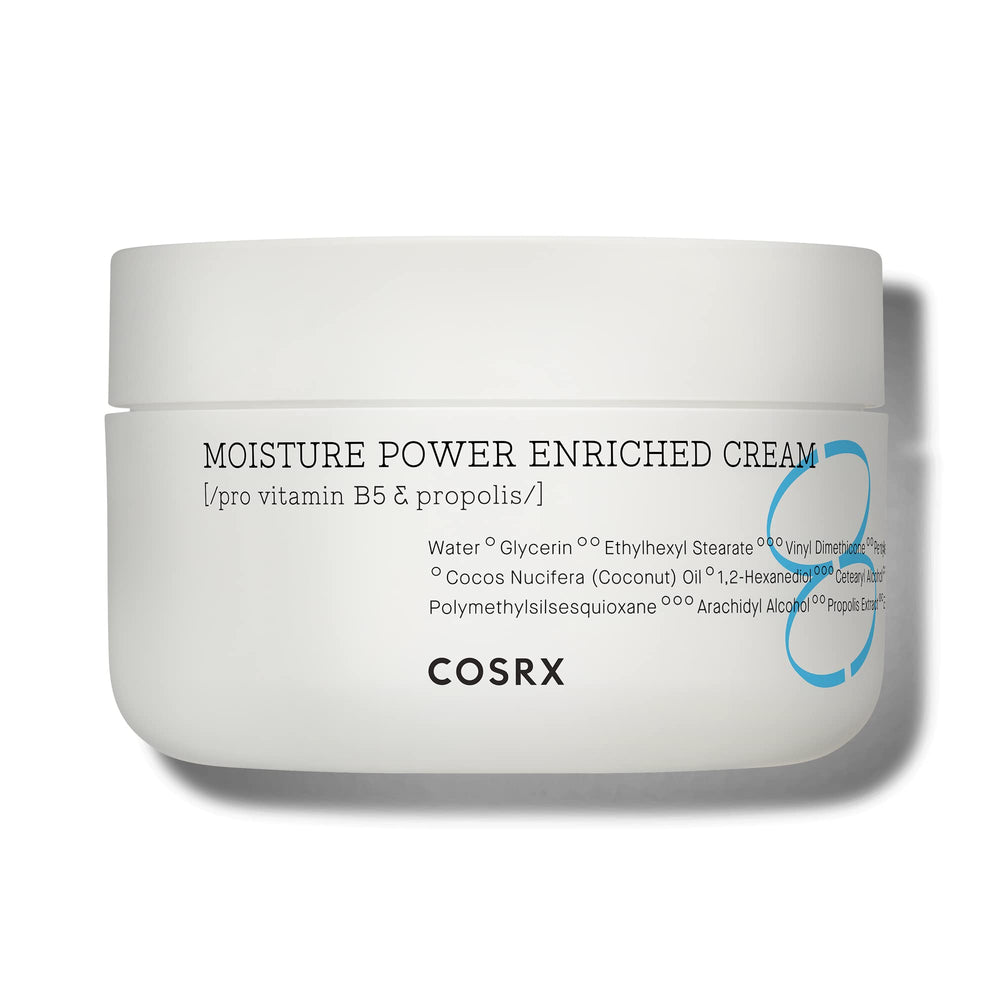 COSRX Hyaluronic Acid Moisturizer packaging demonstrates daily hydration for dry skin.