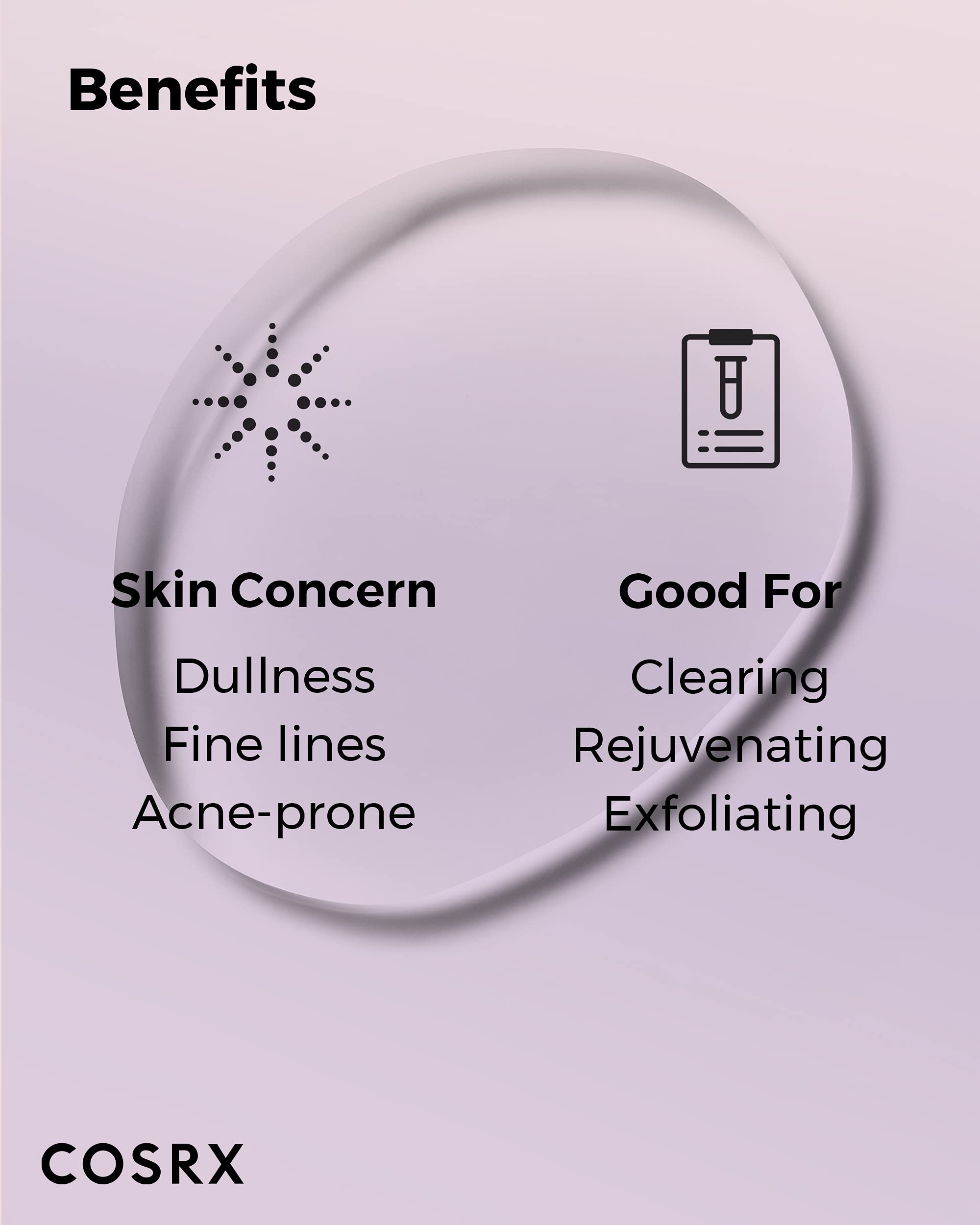 COSRX Hydrating exfoliation visual—delivers comfortable, non-irritating skin smoothing.