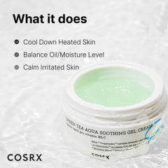 COSRX Hydrium Green Tea Aqua applied after sun exposure for soothing relief