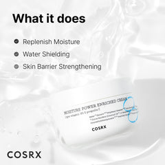 COSRX Hyaluronic Acid Moisturizer silky-velvet-texture closeup shows smooth, hydrated-looking skin.