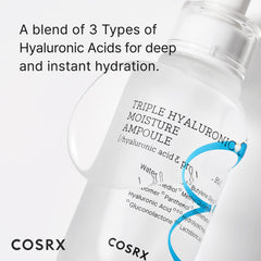 COSRX Hydrium ampoule dropper enables precise application of lightweight moisture