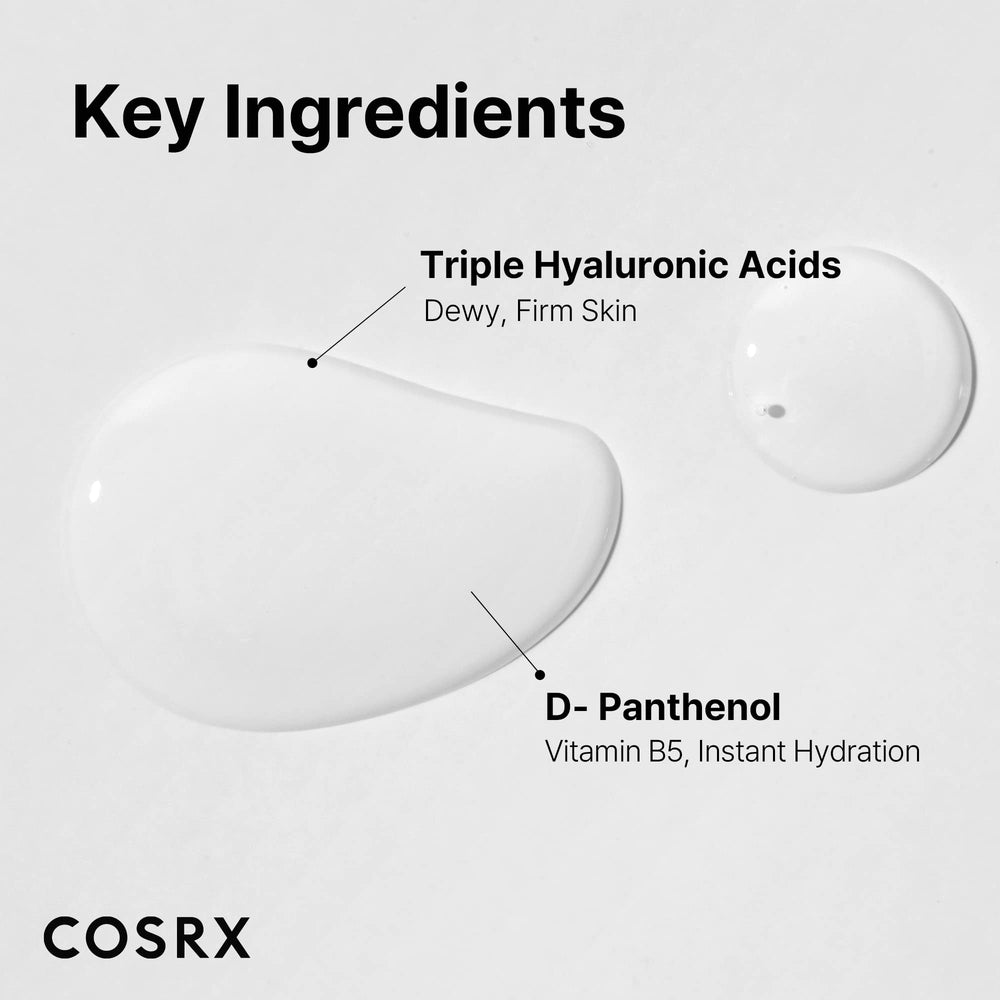 COSRX Hydrium packaging emphasizes skin-friendly, cruelty-free and paraben-free formulation