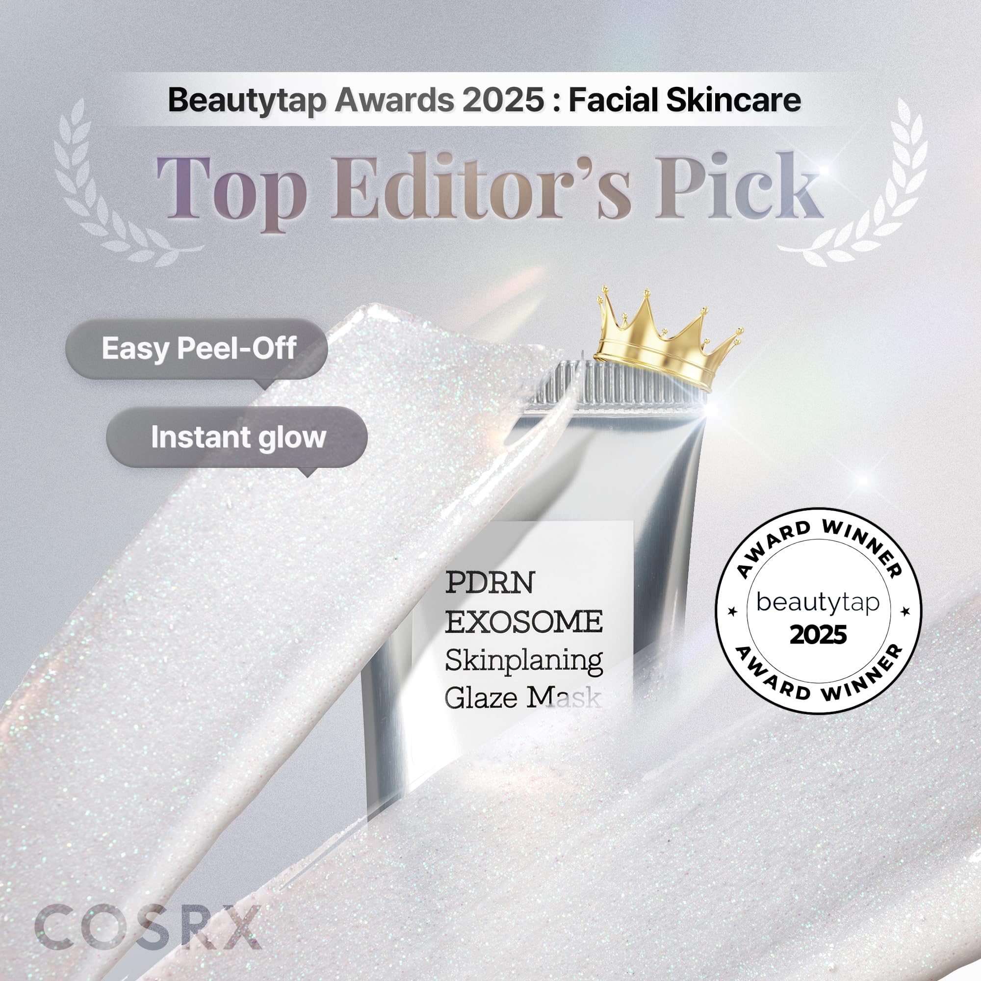 COSRX mask applied on model during nighttime routine demonstrating comfortable wear