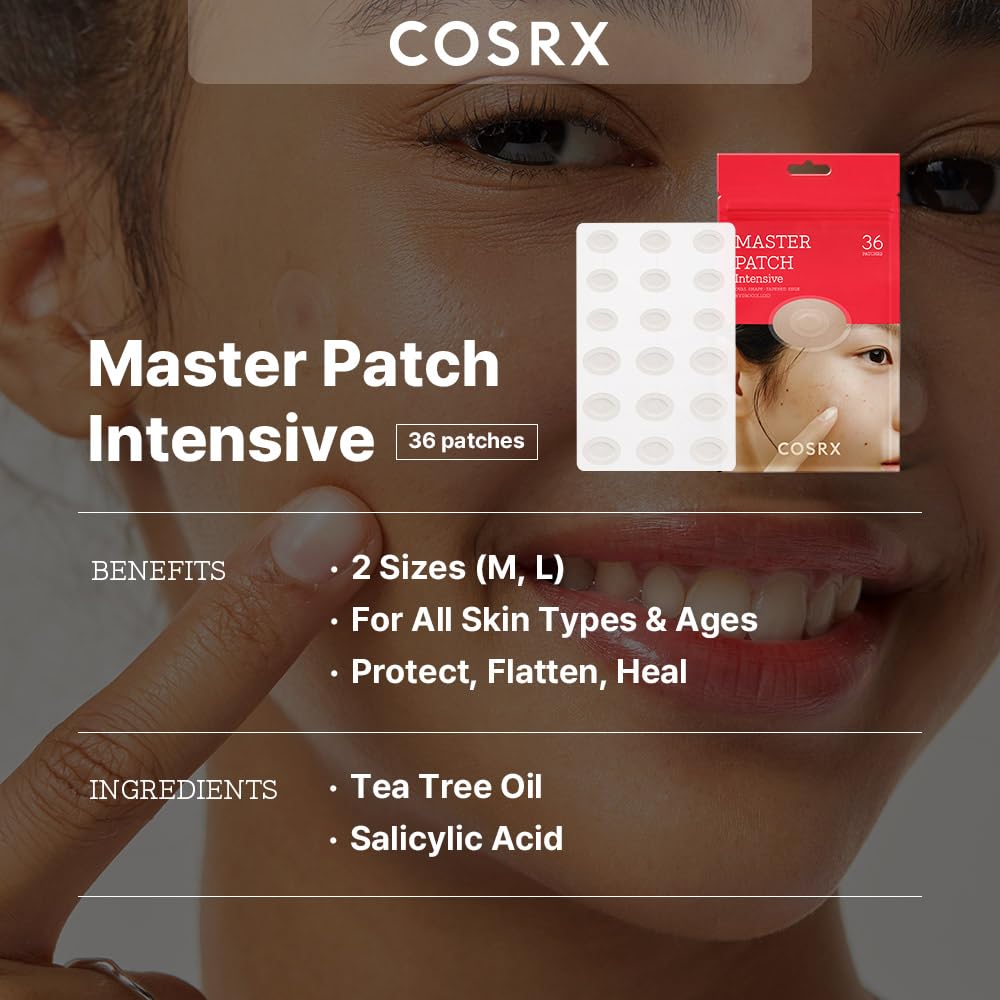 COSRX Master Patch Intensive blemish application demonstrates easy placement on active spots.