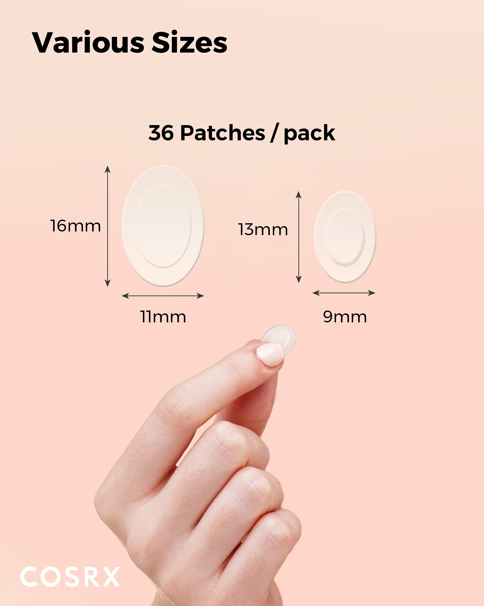 COSRX Master Patch Intensive clear matte edge blends into skin for discreet coverage.